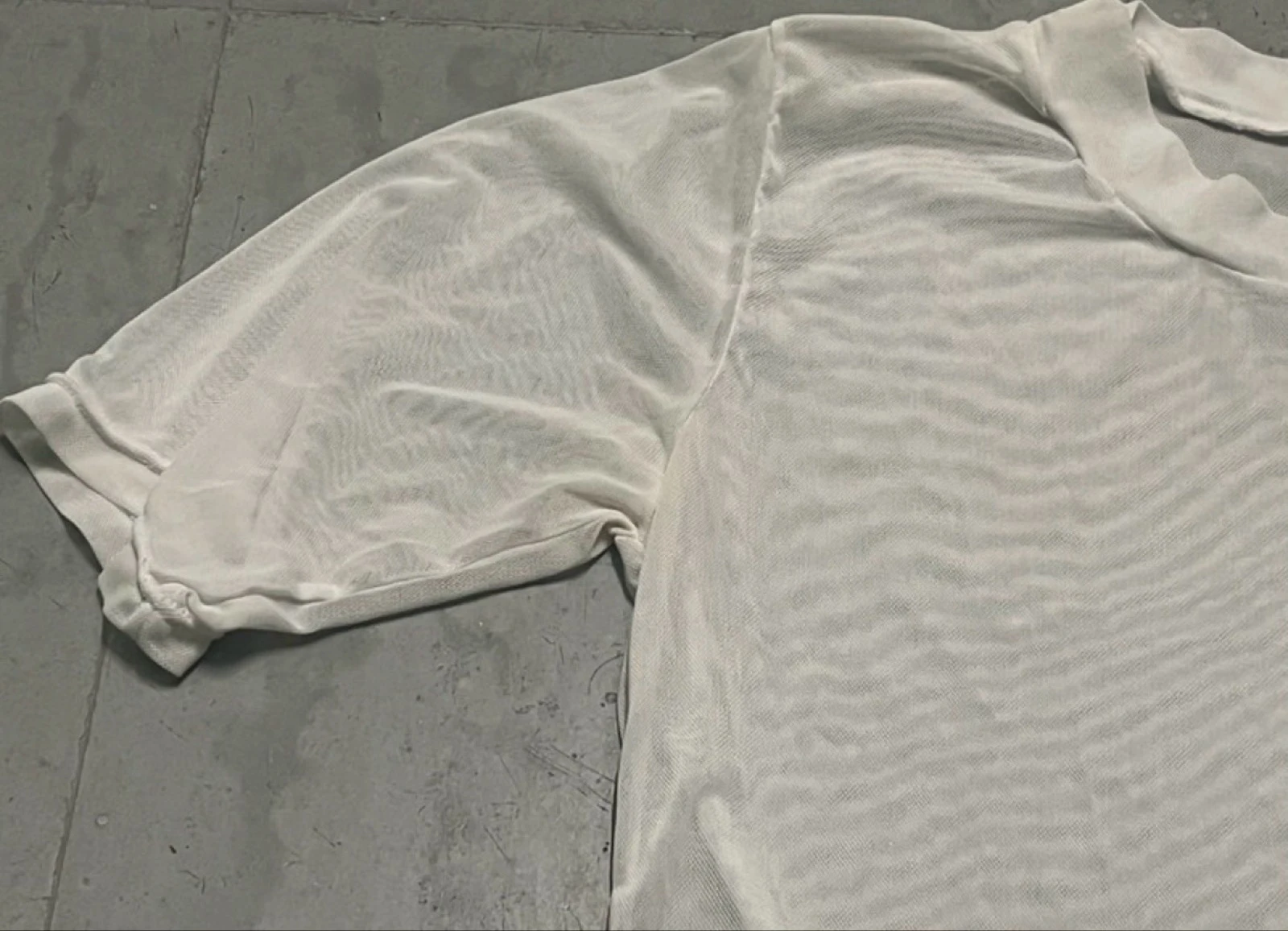 Camiseta de malha branca transparente – photo 6